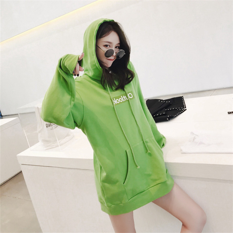 绿色卫衣女2020新款