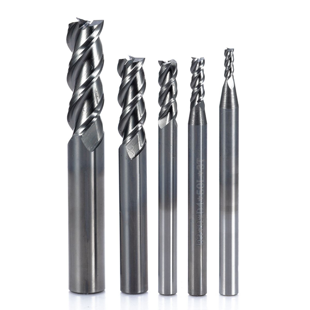 5pcs 3 Flute HRC50 Solid Cbide End Mill Cutter 2-8mm Diamt