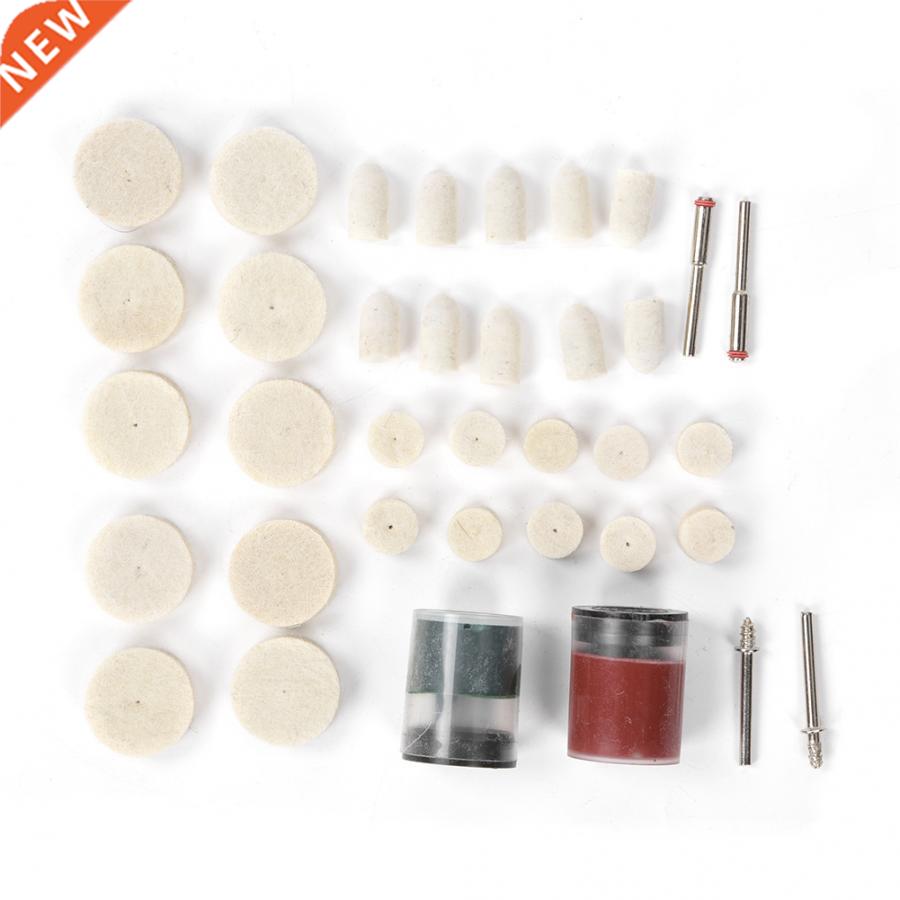 36PCS Wool Felt Grinding Buffing Wheels Pads Kit Wool Polish