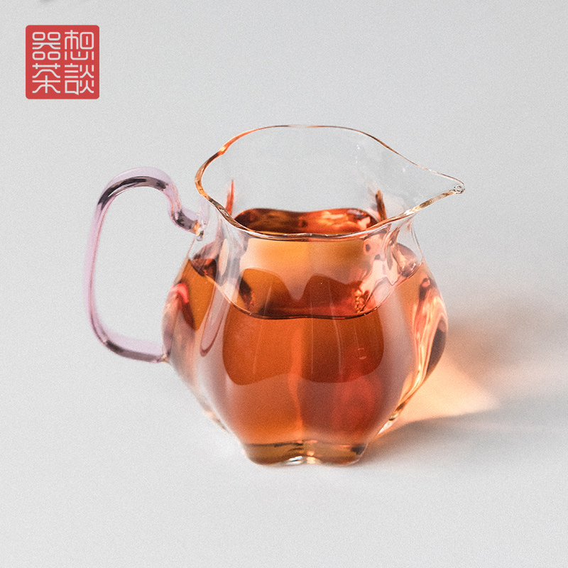 器想茶谈玻璃公道杯粉把高档耐热加厚高档分茶器大号日式家用茶具