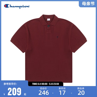 Champion冠军T恤男24夏季新款刺绣Logo潮流休闲POLO衫短袖上衣女