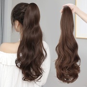 Grab clip net red high ponytail long curly hair ponytail wig female fake ponytail simulation hair big waves natural seamless braids