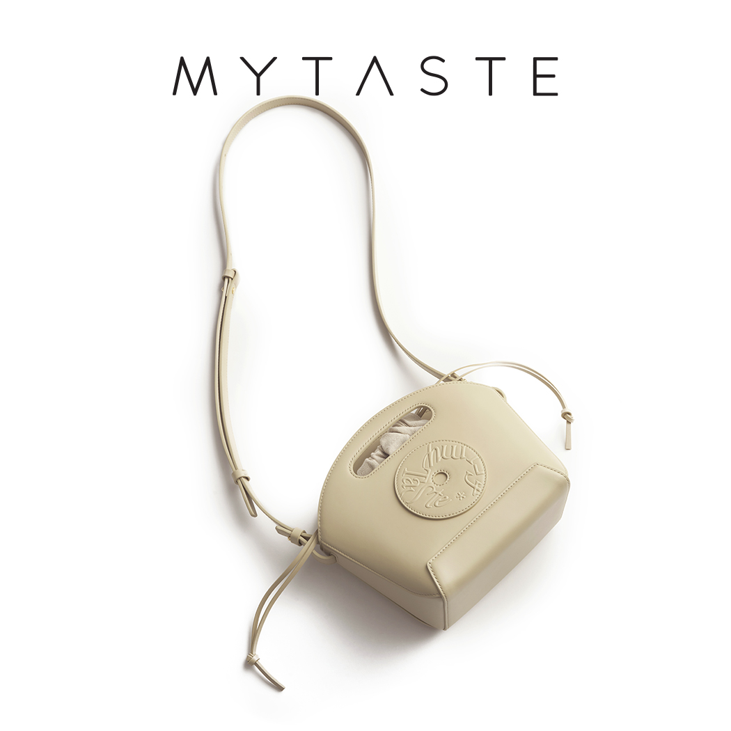 MYTASTE/Cookie曲奇桶抽绳菜篮包真皮斜挎手提小桶包小众设计女包
