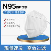 口罩白色五层防护放粉尘防雾霾含双层熔喷布加厚熔喷布现货