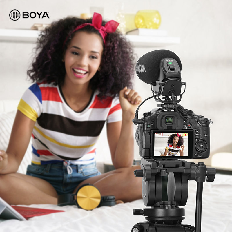 博雅boya3031麦克风单反摄像机直播采访vlog录像收音枪型机顶话筒