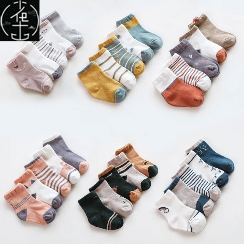 5Pairs Newborn Baby Socks Cotton Autumn Infant sock Clothes