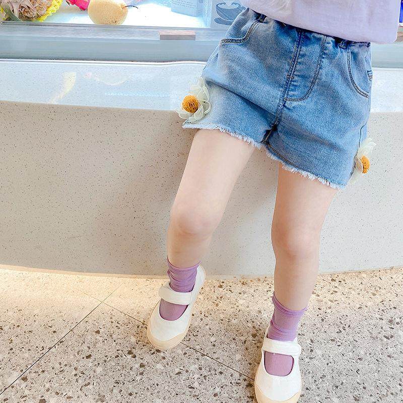 女童牛仔短裤外穿20季1新款夏热洋气薄款l小女孩2裤宝宝百搭短裤