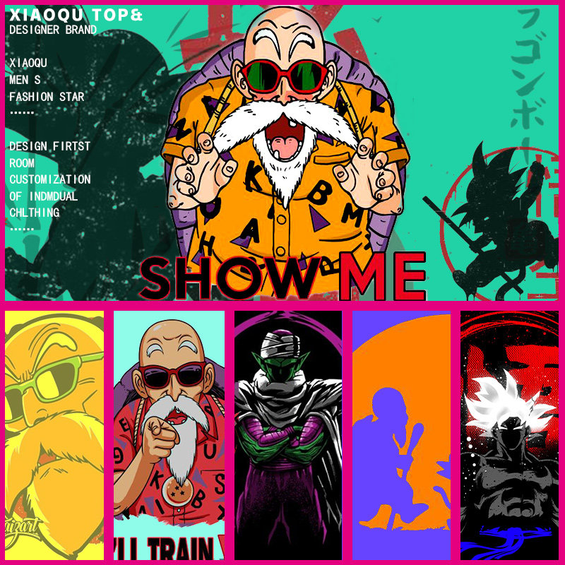 七龙珠超联名赛亚短袖男女白悟空ins超火的t恤卡通夏季国潮情侣装