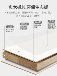 全实木生态板奶油风定制大衣柜家用卧室玻璃现代简约对开门小户型