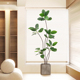 橡皮树仿真绿植高端轻奢客厅仿生植物室内装饰大型落地摆件假盆栽