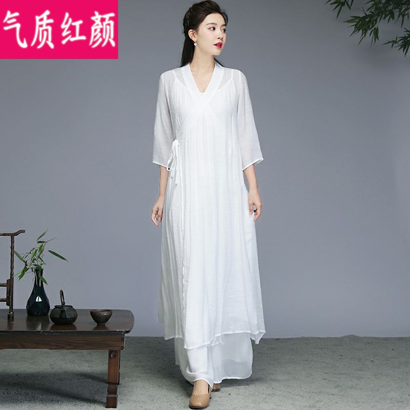 中国风禅服女春夏禅意茶服禅舞服装古