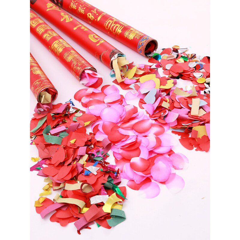 喷彩带手持婚礼彩花筒喷花桶礼花棒礼袍彩炮结婚庆用品礼泡筒开业