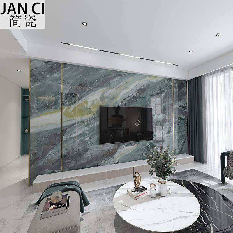 背景墙轻奢客厅石材大理石大板墙砖板微晶石瓷砖电视岩现代简约