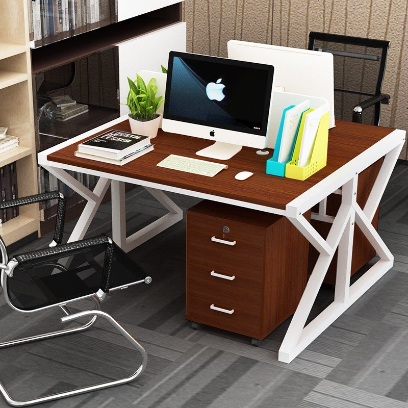 职员办公桌四人位员工电脑桌椅组合简约现代六人工作位屏风办工桌