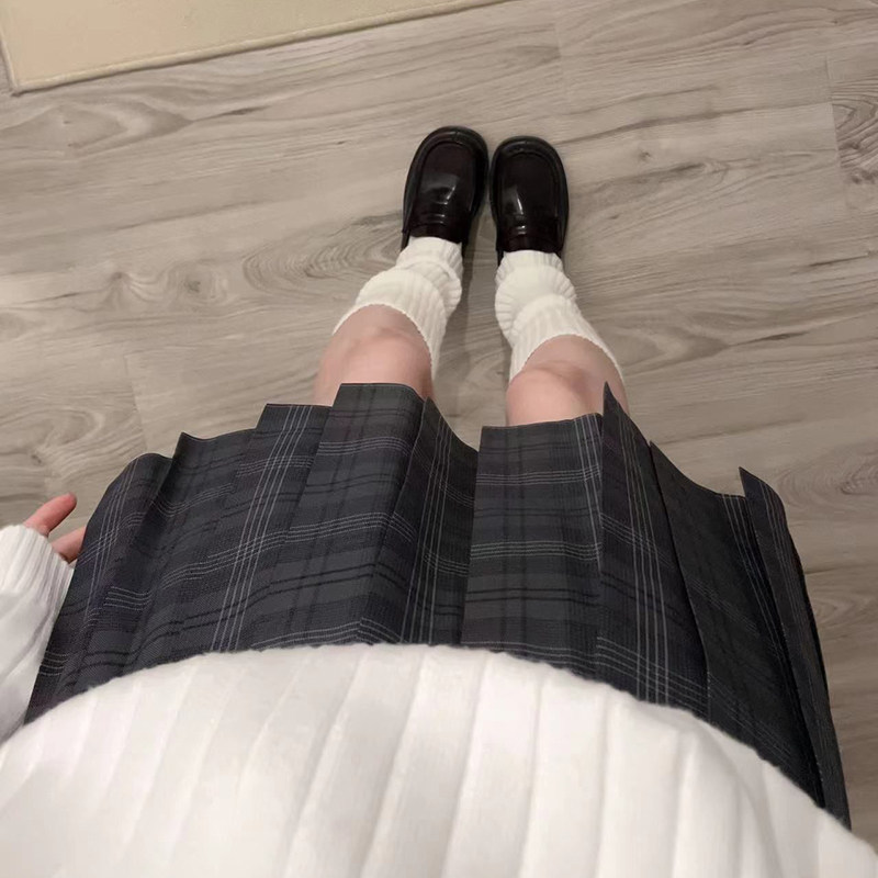 津御中现货原创jk格裙校供感显瘦百褶裙日系短裙半身裙子女秋季_jk