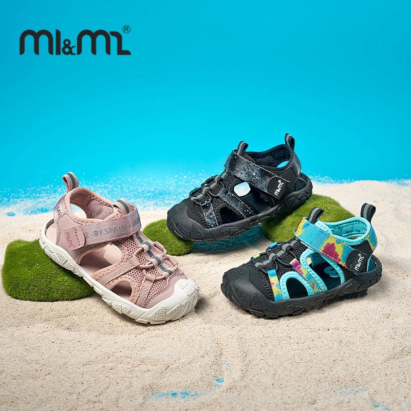 M1M2西班牙童鞋儿童户外溯溪鞋夏新款男童包头凉鞋女童沙滩鞋镂空