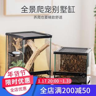 JKZOO爬虫雨林生态造景缸爬宠饲养箱蜥蜴睫角R属守宫角蛙饲养缸