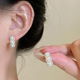 s925银针珍珠耳钉女新款2023爆款耳环小众设计感耳饰女高级感耳坠