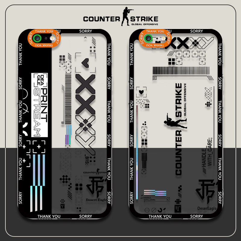 csgo印花集适用于苹果7plus手机壳iphone6plus透明se3二西莫夫6splus