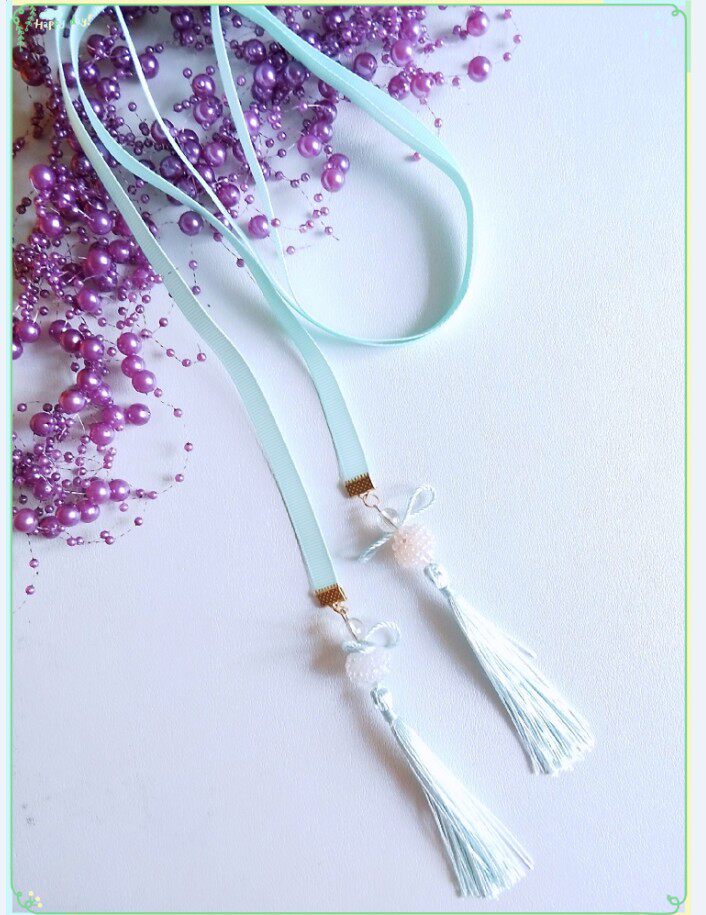 包邮 流怜 复古风流苏发绳 汉服飘逸超仙气发带仙女