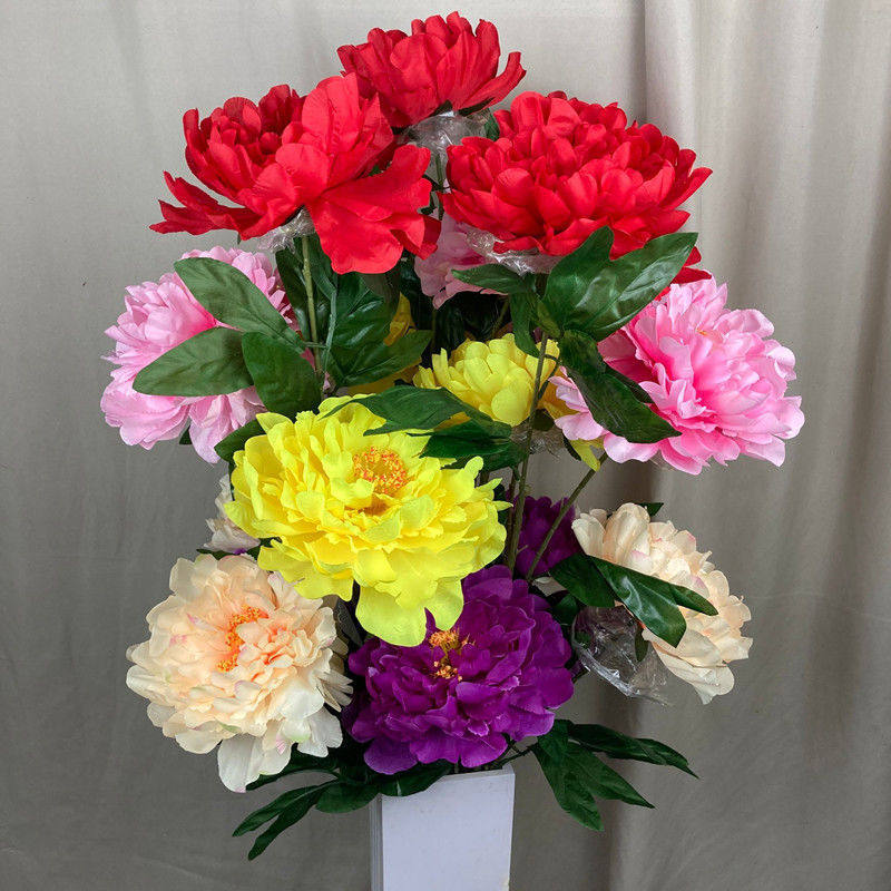 仿真牡丹仿真花花大朵假花绢花塑料人造花绢花摆件室内装饰花摆设