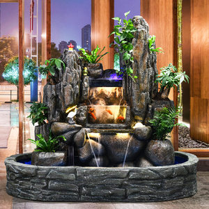 大型假山流水喷泉瀑布庭院户外图片