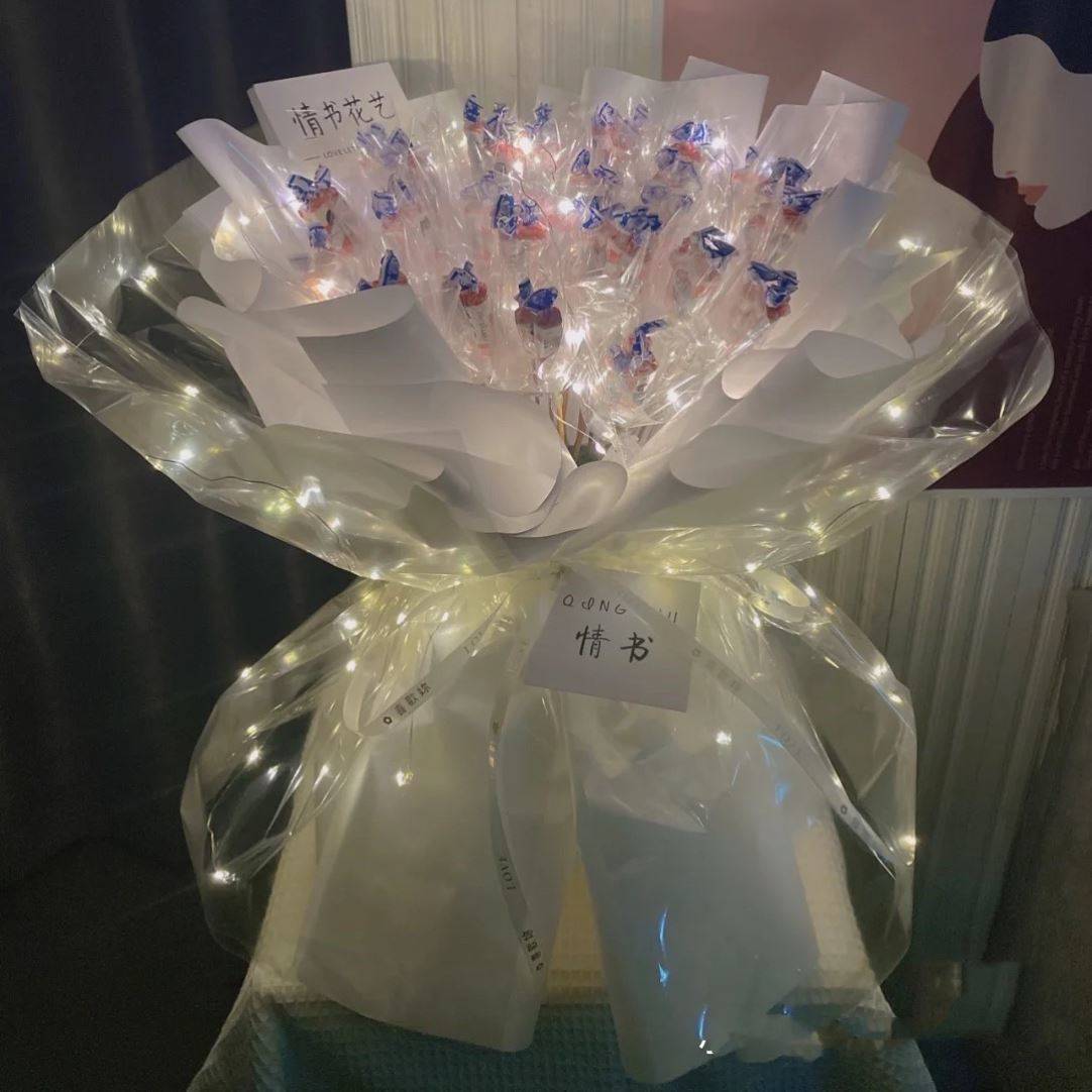 大白兔奶糖花束创意棒糖果花束diy手工材料包套装送女友生日礼物