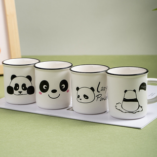 熊猫杯子创意卡通陶瓷马克水杯送人礼物儿童家用成都旅游纪念品