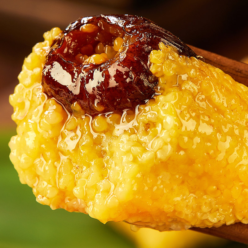 黄米粽子甜粽豆沙蜜枣黑白糯米大黄米速冻手工包八宝粽端午节粽子