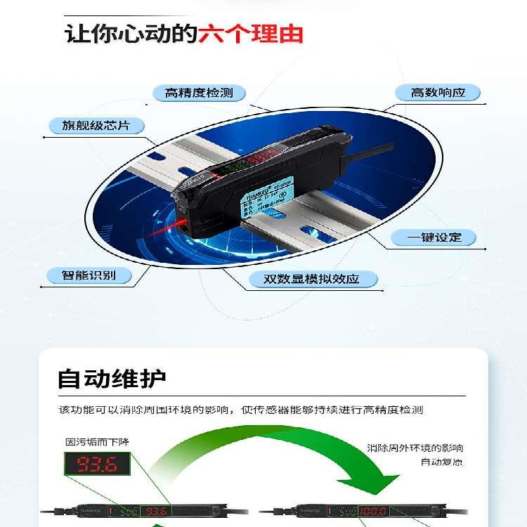 胜科厂双数显光纤放大器传器-光电开关FS感-N18FN,S-N20AEQN十年