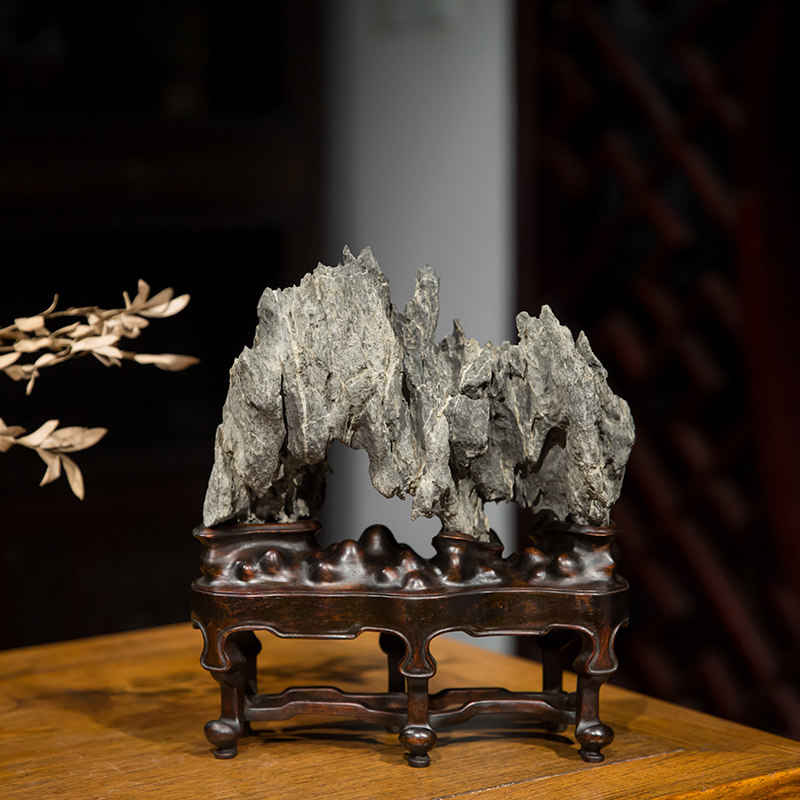 雅然文化清代英石文房赏石文玩奇石观赏石老摆件古玩古董收藏——金陵