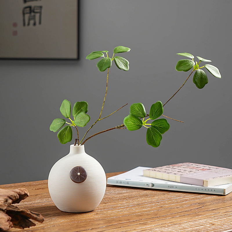 新中式仿真花艺花瓶套装禅意绿植摆设家居客厅桌面书房茶室装饰品