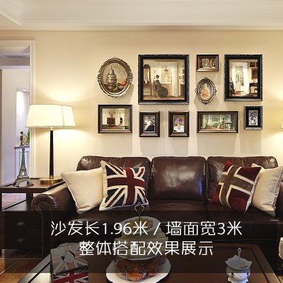 新品复古轻奢美式客厅照片墙欧式创意相框组合挂墙相框墙相片墙挂