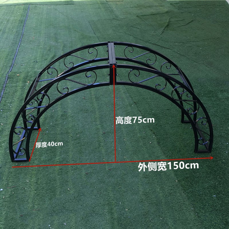 新品高档铁艺拱门花形架垛顶部别墅拱门架子铁艺庭院门柱拱门花架