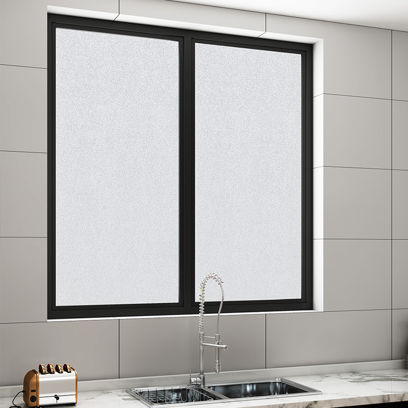 厨房磨砂玻璃贴纸透光不透人卫生间窗户防走光静电免胶半透明贴膜