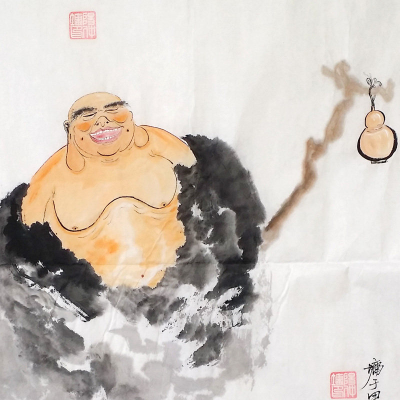 阳仲墉 禅画 《布袋和尚》
