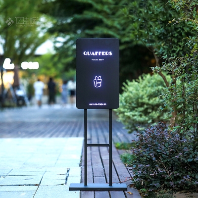 落地灯箱广告牌展示牌立式招牌定制镂空灯箱发光字门头设计店铺.