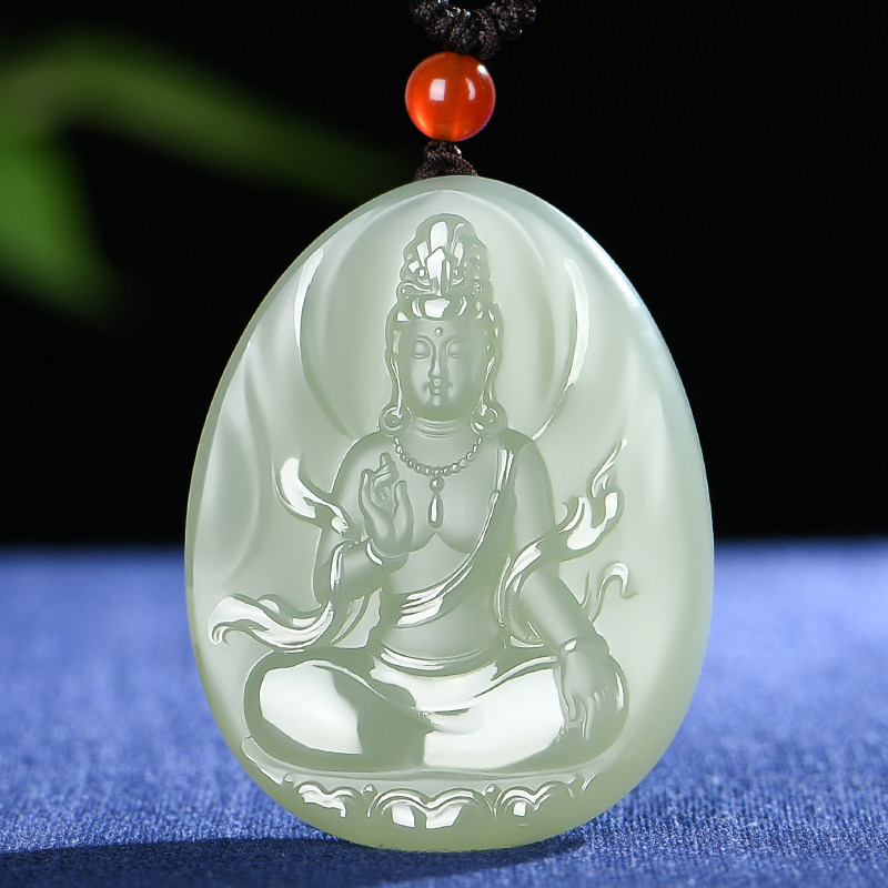 佳媛玉业和田玉浅清观音玉吊坠 男士款玉坠玉石玉挂坠玉佩玉牌