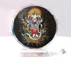 新品摩利支天菩萨双面水晶像模型居家车载摆件摆台创意生日礼物纪