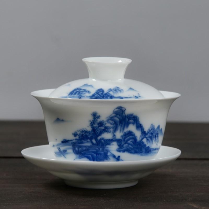 新品陶瓷盖碗大号茶备三才功夫茶具青花瓷碗杯敬茶碗泡茶壶茶杯。在类目 餐饮具, 茶具, 盖碗中 - 来自Buy2taobao.com提供专业的淘宝代购服务