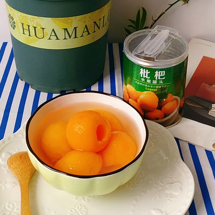 (今日10折)久光水果罐万叶枇杷罐头整箱马口铁罐装350克*8一箱即食零