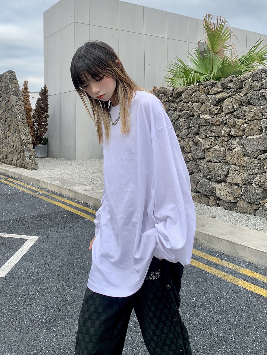 打底白色t恤女叠穿