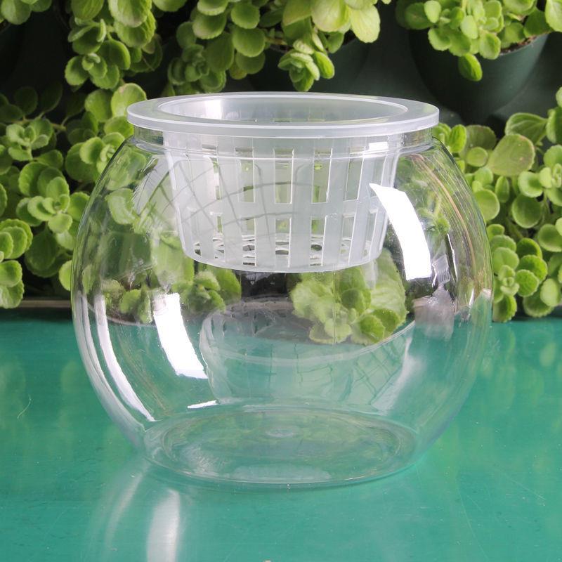 全新透明塑料花瓶可养鱼缸水培绿植塑料容器桌面简约时尚花盆中h