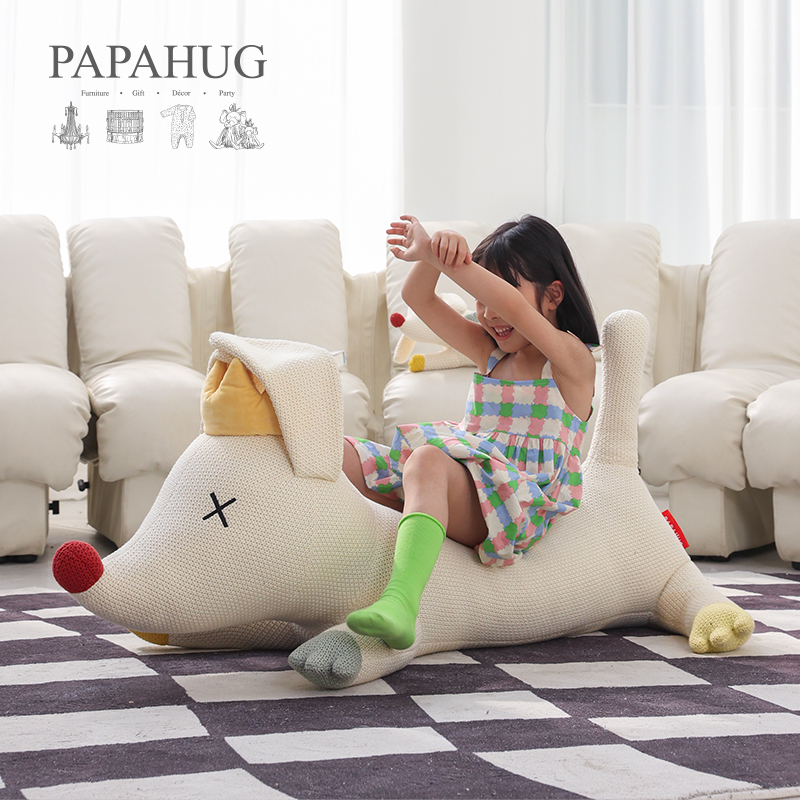 PAPAHUG|儿童针织公仔皇冠狗大号玩偶抱枕客厅卧室可爱卡通玩具|msdalam kategori Toy/bayi/teka-teki/blok bangunan/model, mainan fabrik mewah - dari Buy2taobao.com untuk memberikan perkhidmatan ejen Taobao profesional membeli