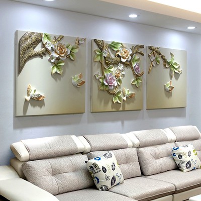 客厅装饰画挂画壁画3d无框沙发图片