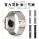 适用苹果手表s9表带iwatchs10手表带applewatch9/8/7/6/5/4/3代se2米兰尼斯手表带男女款智能配件降落伞扣潮