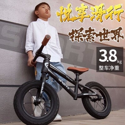 两用儿童平行车平衡车14寸智能两轮学步学行车无脚踏踏板儿童成人