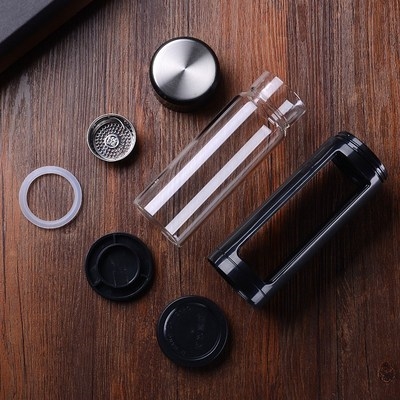 高档保温杯真空隔热加厚男女士成人玻璃防摔玻璃高档内胆泡茶水杯