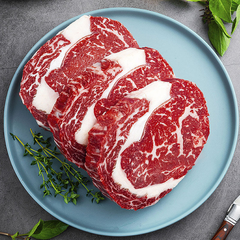 进口安格斯谷饲120天眼肉肉眼牛排150克冷冻未腌制牛扒0添加儿童