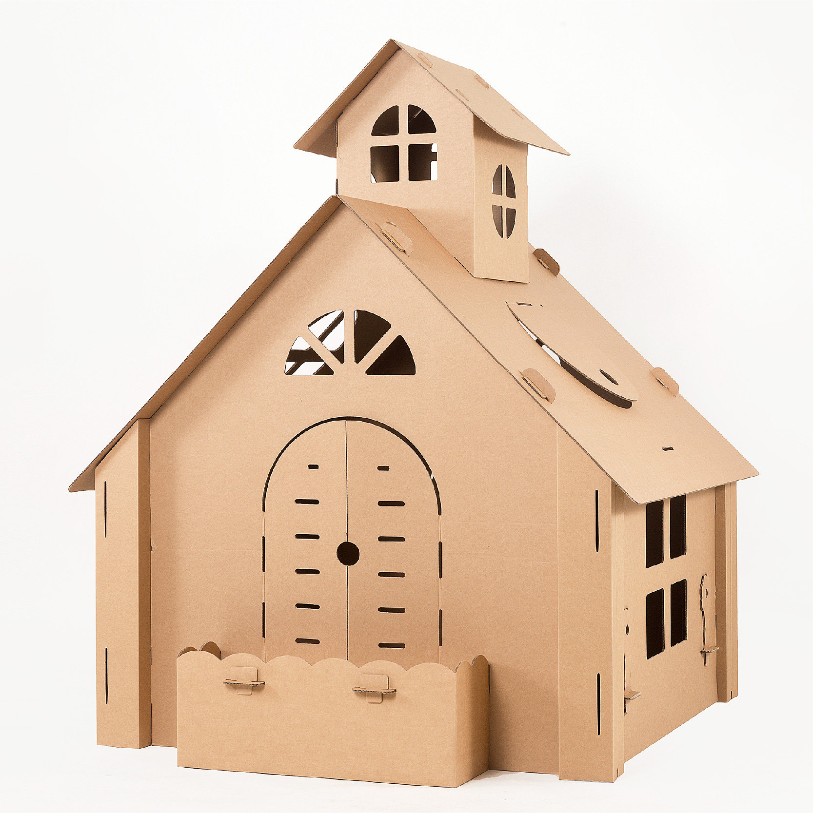 儿童游戏屋室内纸壳箱板大号城堡过家家房子diy涂鸦玩具装饰帐篷